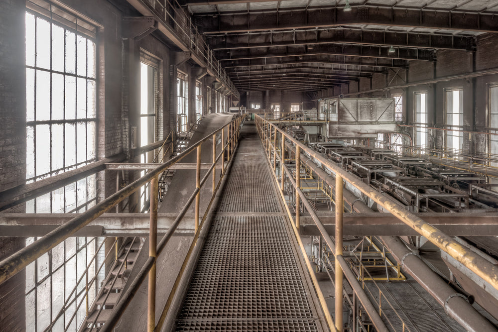 Wet Section Walkway at Morwell Power Station, the walkway ran the full length of the wet section above the processing.