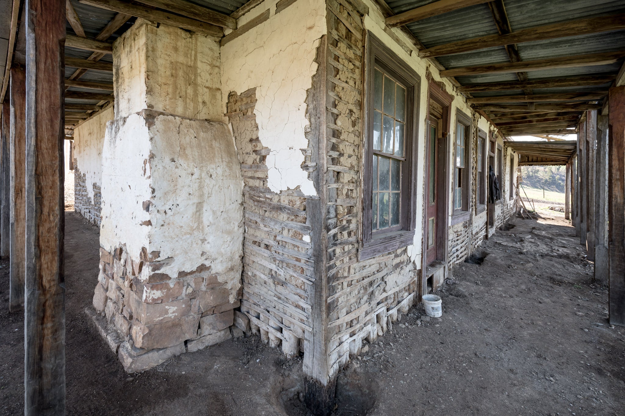 South East Corner at Mountain View Homestead, the Front left corner of Mountain View Homestead.