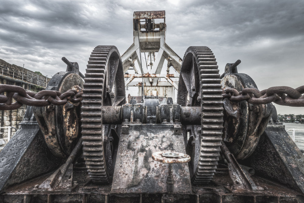 Anchor Windlass at MV Cape Don, this machine hoisted and lowered the ship's anchor.