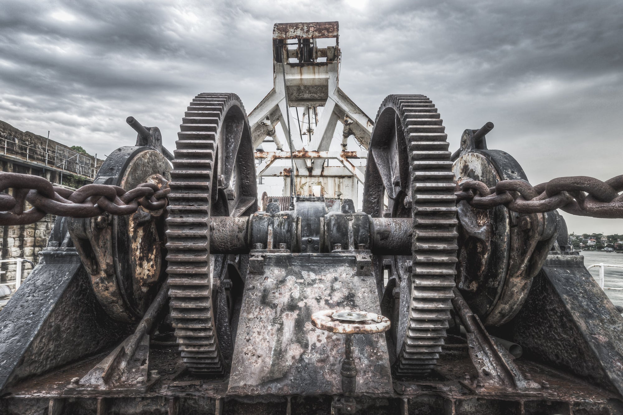 Anchor Windlass at MV Cape Don, this machine hoisted and lowered the ship's anchor.