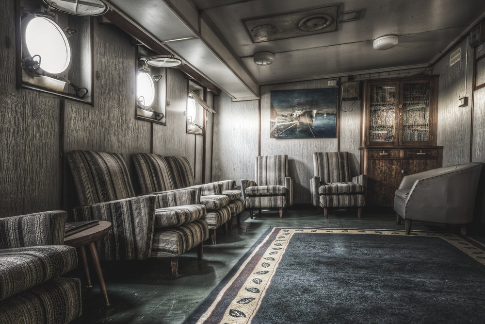 Passenger Lounge at MV Cape Don, used mainly for the families travelling to and from their assigned lighthouses.