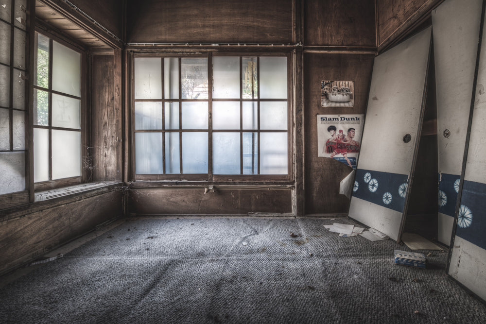 Kids Bedroom at Nichitsu Mining Village, a corner room in a Japanese timber-framed house.