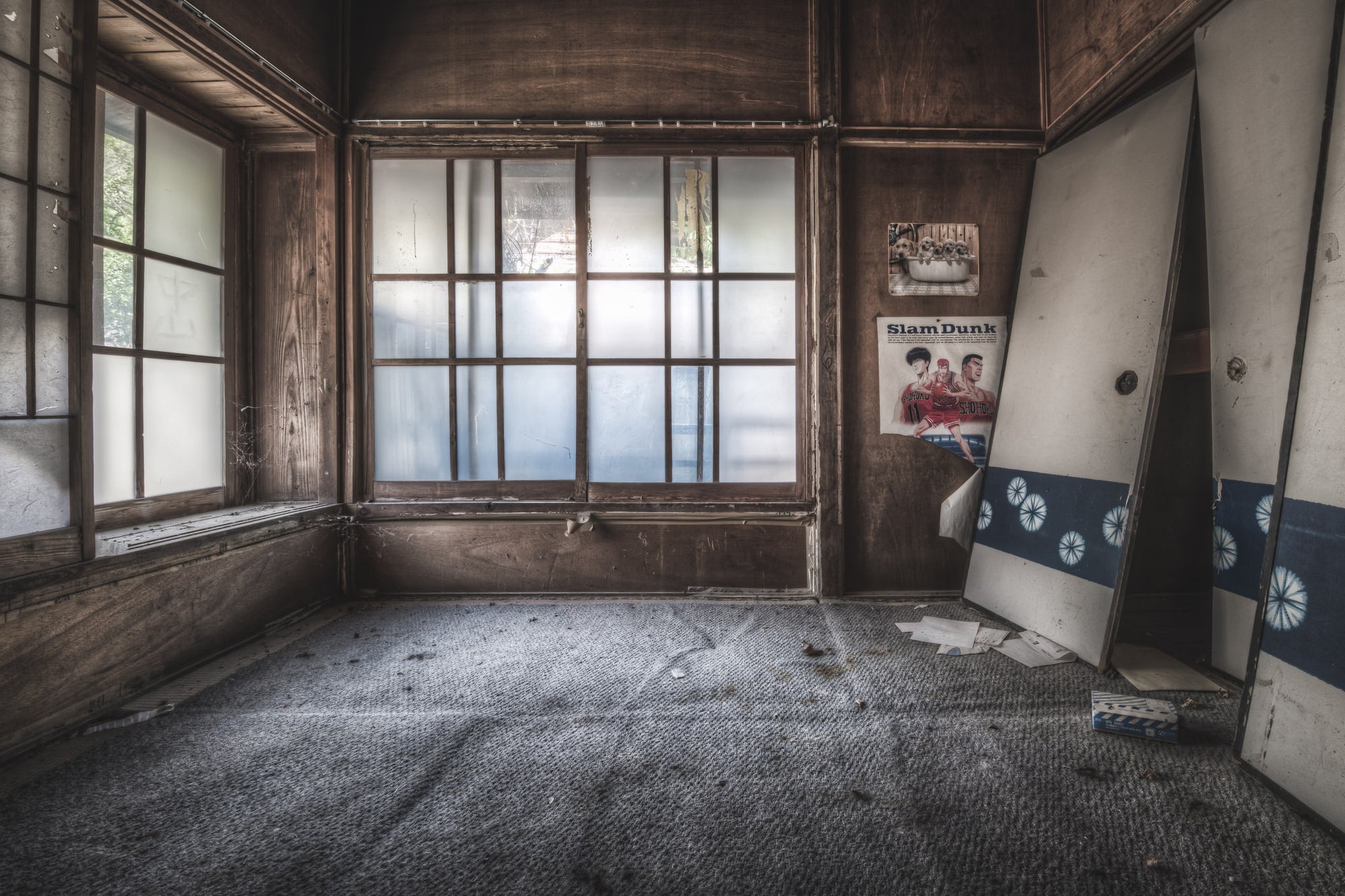 Kids Bedroom at Nichitsu Mining Village, a corner room in a Japanese timber-framed house.