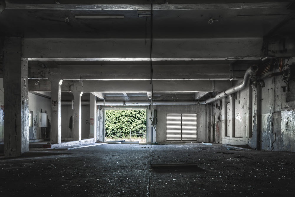 Back Dock at Peters Ice Cream Factory, the dry goods storage area leading to the back dock of the facility.