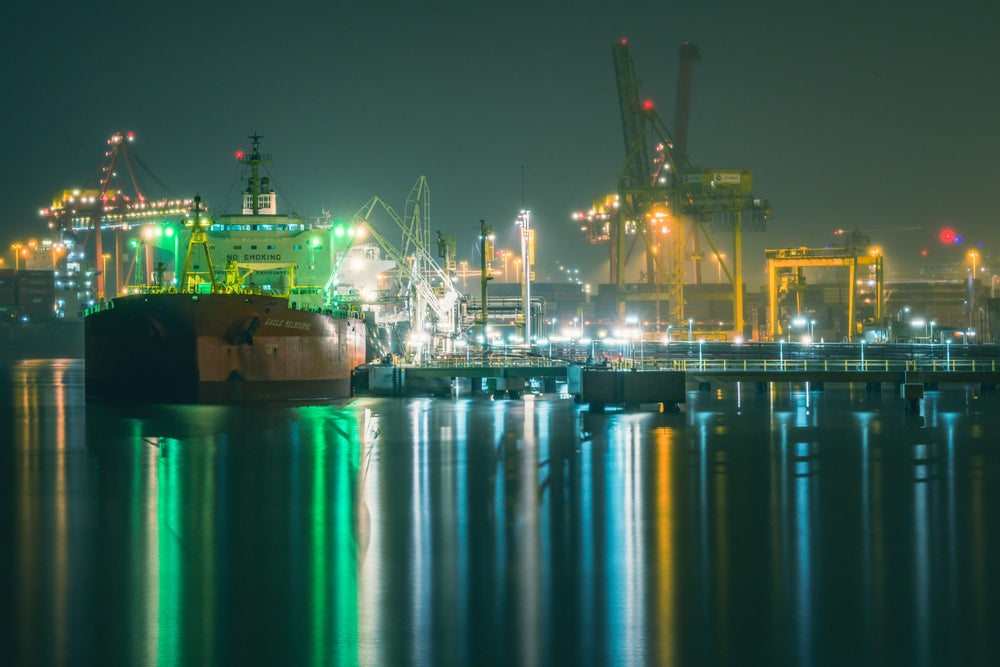 Bulk Liquids Berth at Port Botany, a long exposure of the Bulk Liquids Berth of Port Botany.