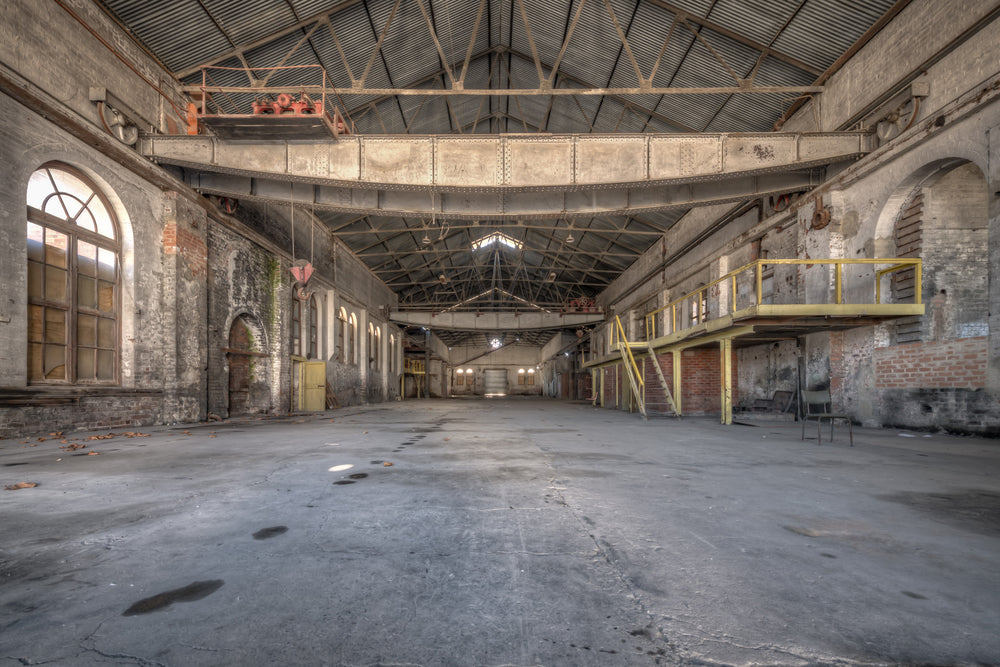 Power House Full Length at Portland Cement Works, an overhead crane runs the full length of the power house,.
