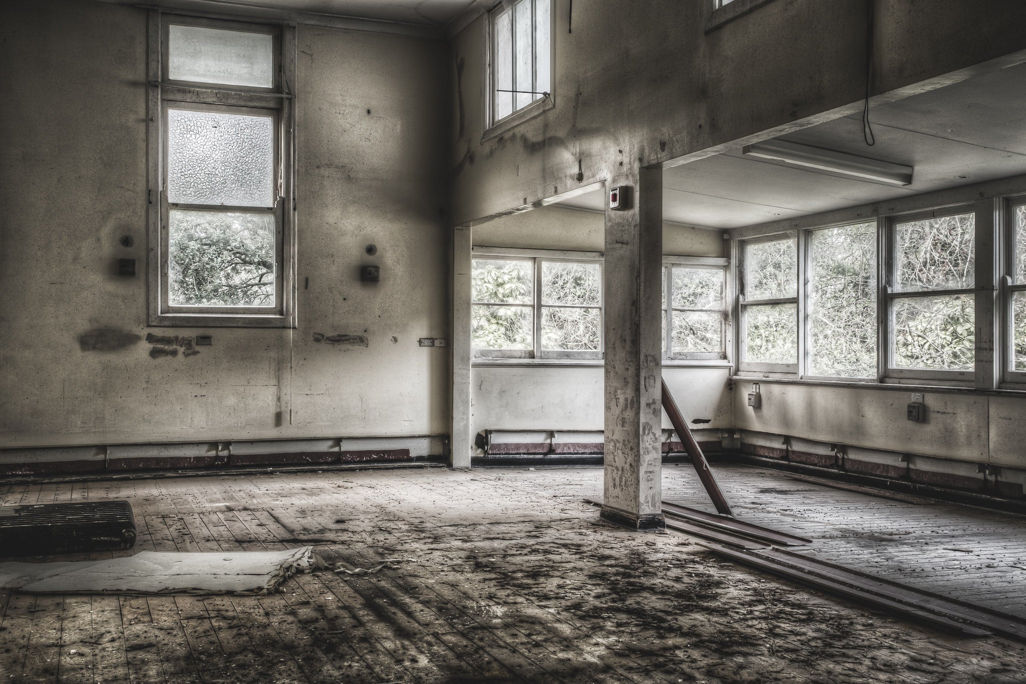 Dining Area at Queen Victoria Sanitorium, possibly the dining area of the hospital.