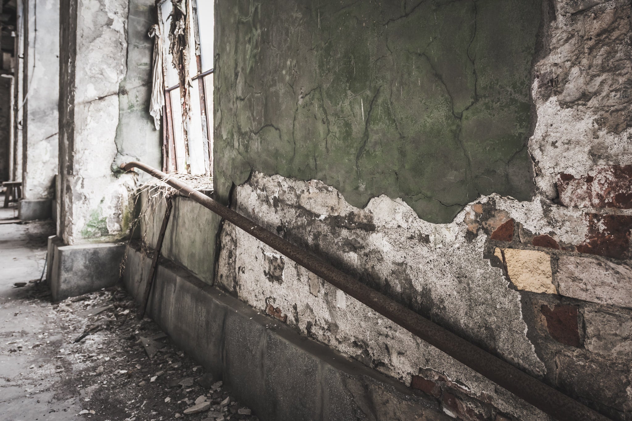 Render at Shimizusawa Thermal Power Plant, exposed 1920s' brickwork.
