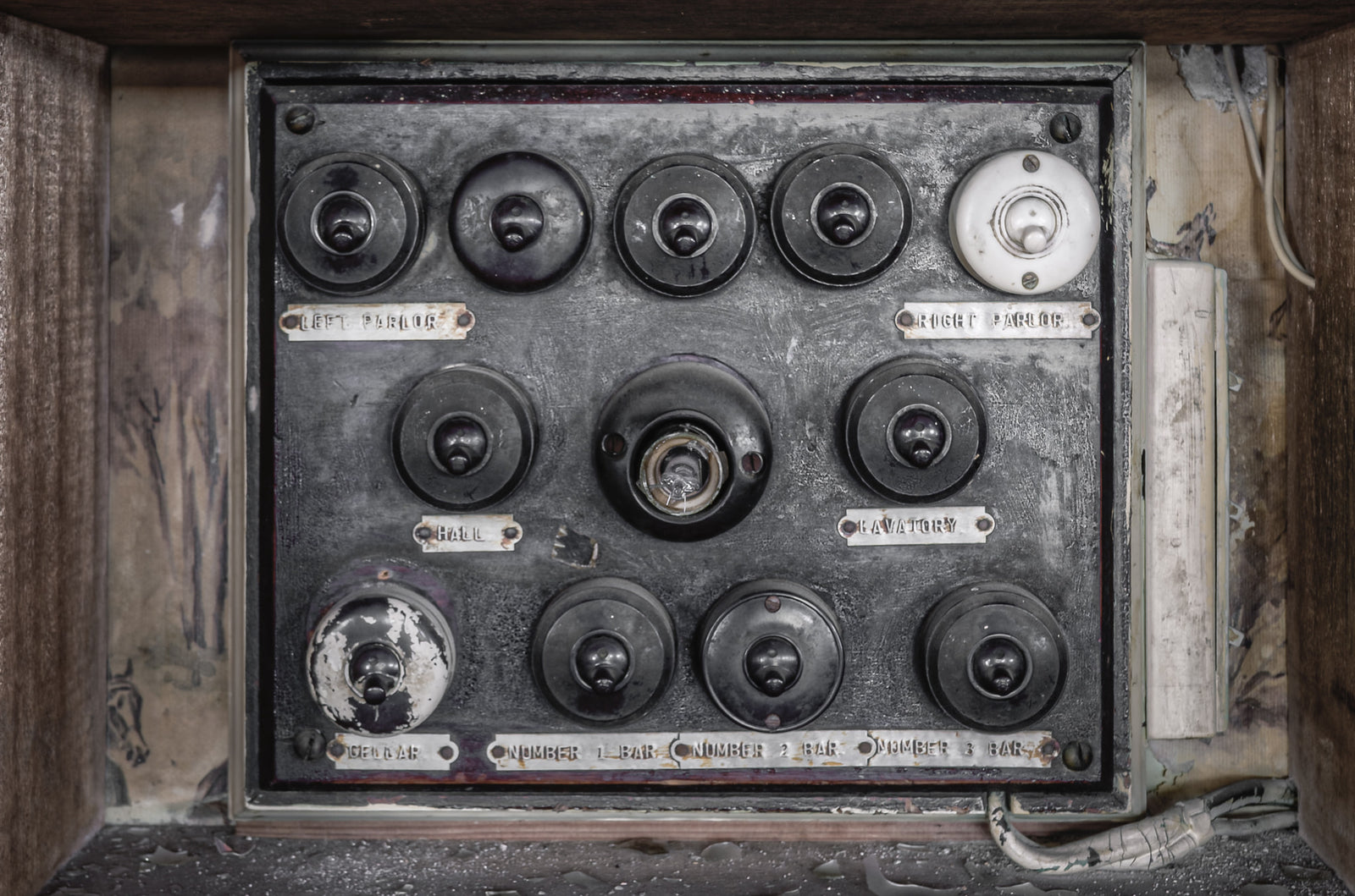 Downstairs Light Switches | Terminus Hotel Fine Art Print - Lost Collective Shop
