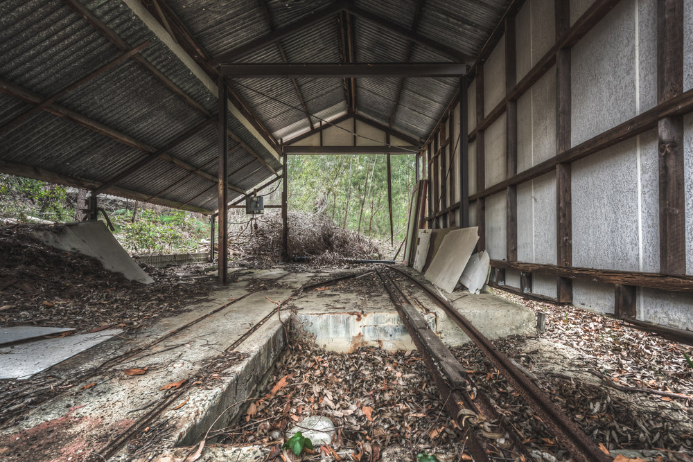 Depot at Waratah Park, a storage area where the train would be stored overnight.