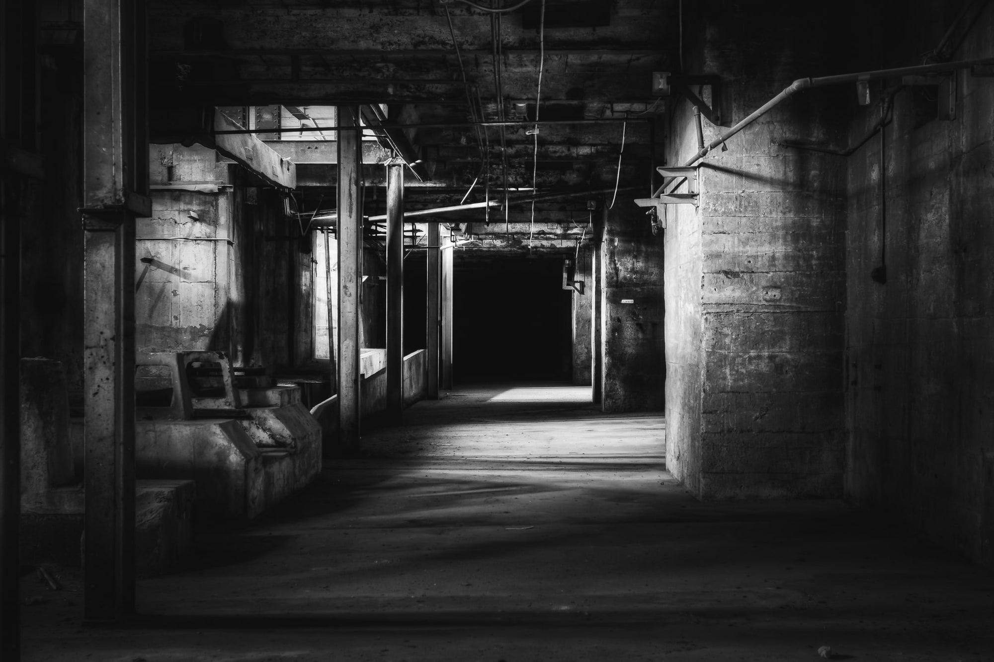 Boiler House Basement at West Ryde Pumping Station, basement of the boiler house where clinker and ash would be removed.
