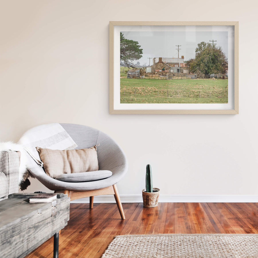 Numbla Vale Cottage at A Place to Call Home, a stone cottage sits low in open pastoral country near Numbla Vale, south-east.