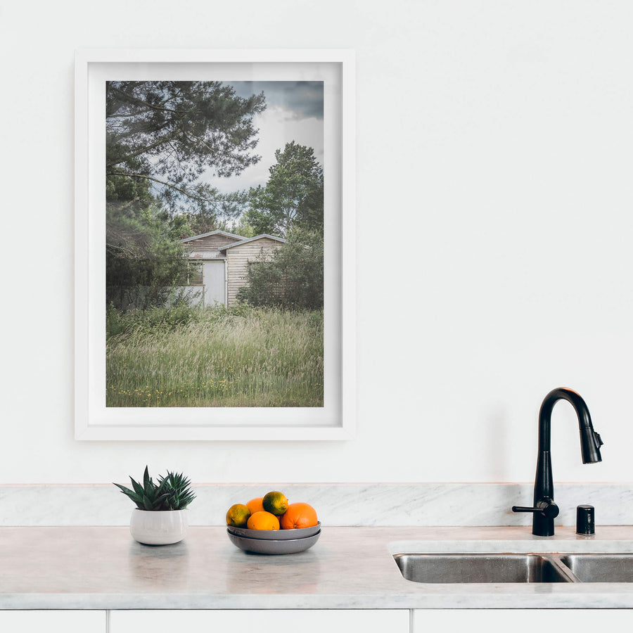 white frame