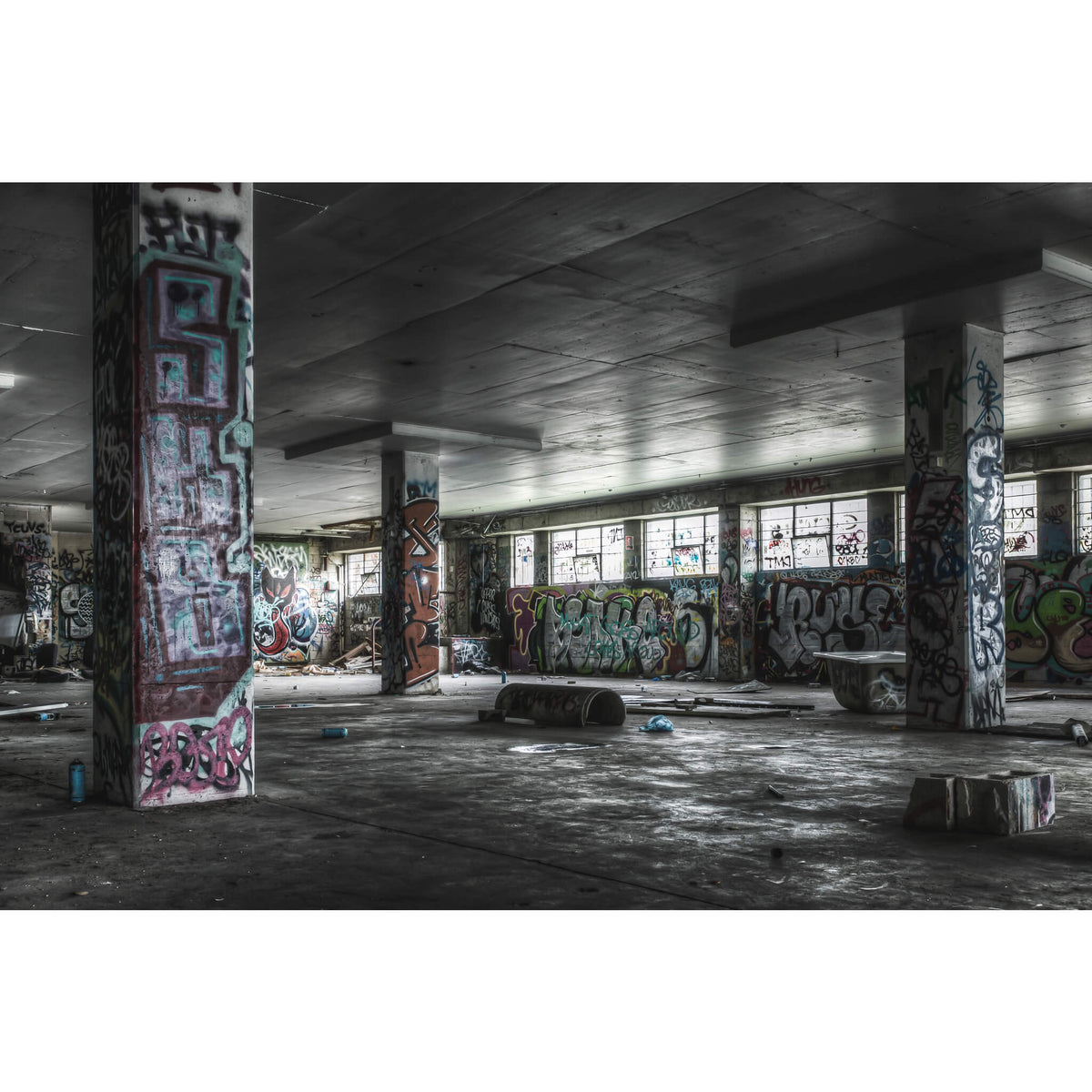 Basement Pylons | Abandoned Bakery Fine Art Print - Lost Collective Shop