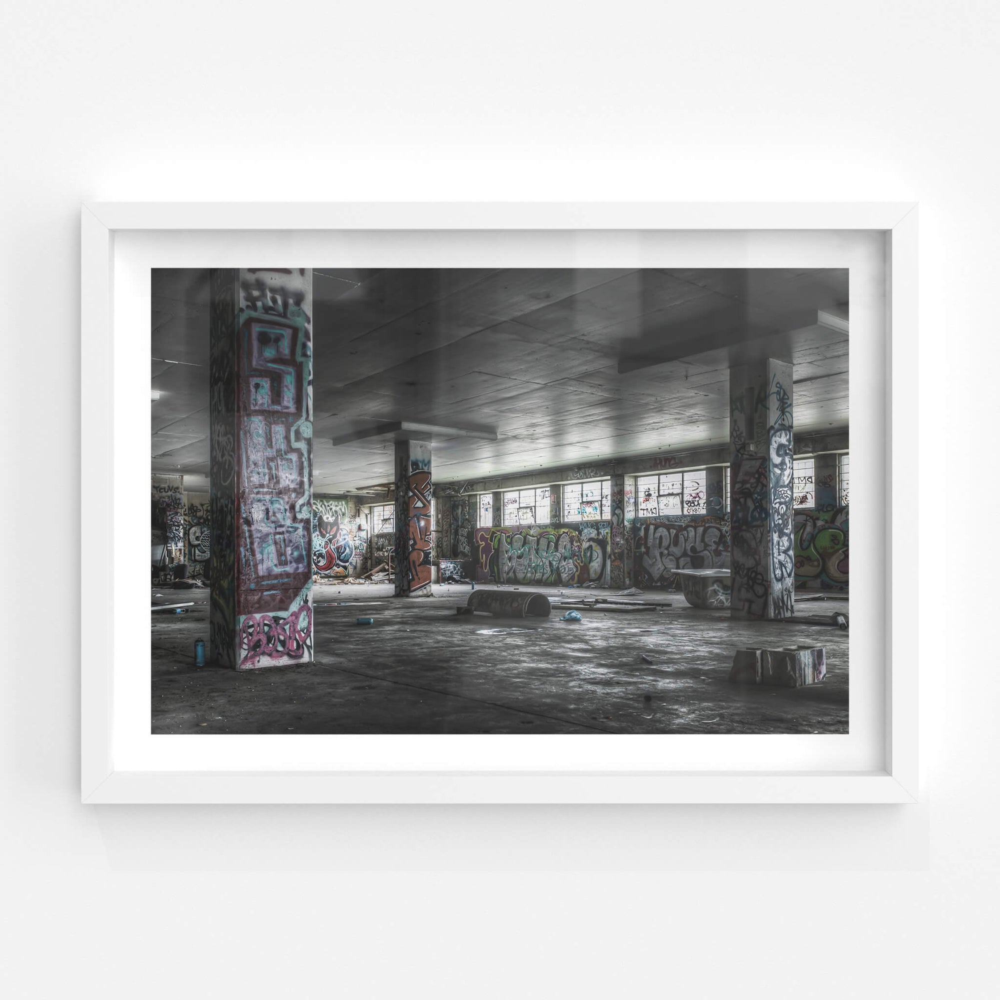 Basement Pylons | Abandoned Bakery Fine Art Print - Lost Collective Shop