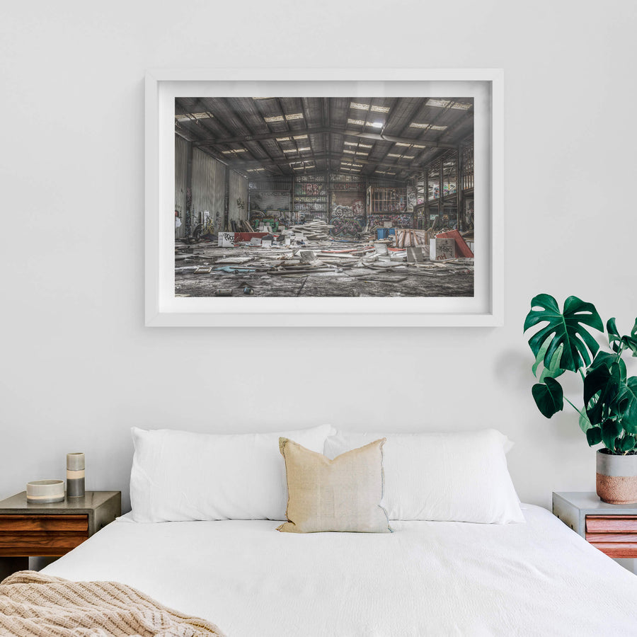 white frame