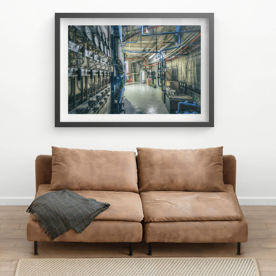 Basement Walkway Adjacent to Reactor at ANSTO HIFAR, the blue pipes running through this section of ANSTO HIFAR were.