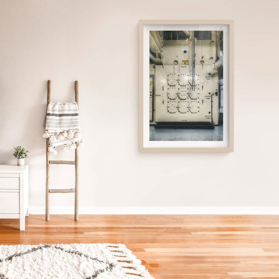 Thermal Column at ANSTO HIFAR, a heavy shielding wall fills the frame, marked "FACE-1" at the top.