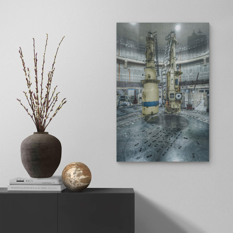 Irradiation Rig Handling Flasks at ANSTO HIFAR, this image from ANSTO’s HIFAR reactor highlights the specialized rig flasks.