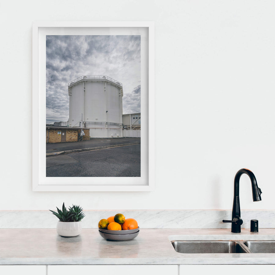 Reactor Containment Building at ANSTO HIFAR, the white, round structure is the biological containment building, serving.