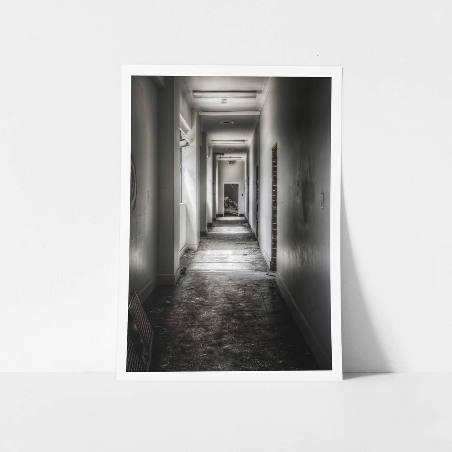 Office Hallway at ATL Building, a corridor which ran the length of the upper office block.