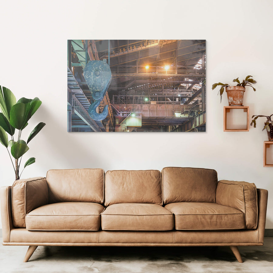 Charge Crane Hook at BlueScope Port Kembla, this photo doesn't really do justice but the hook block was about as big as me.