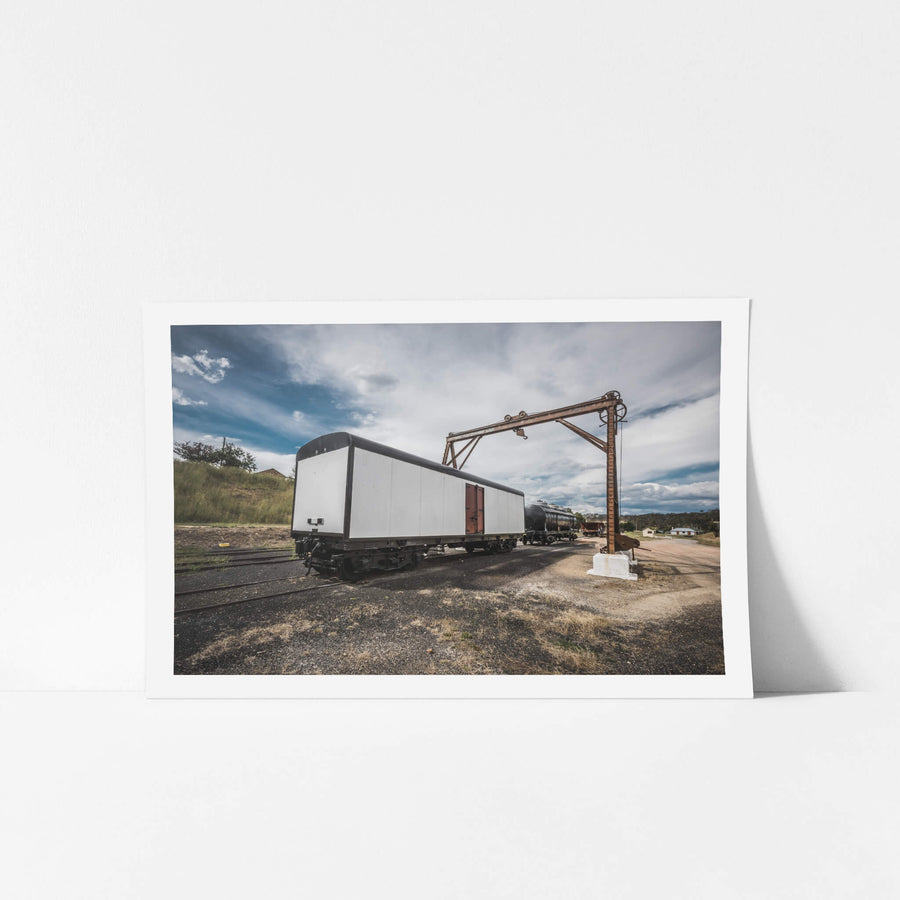 Fridge Van at Bombala Station, donated from the Canberra yard.