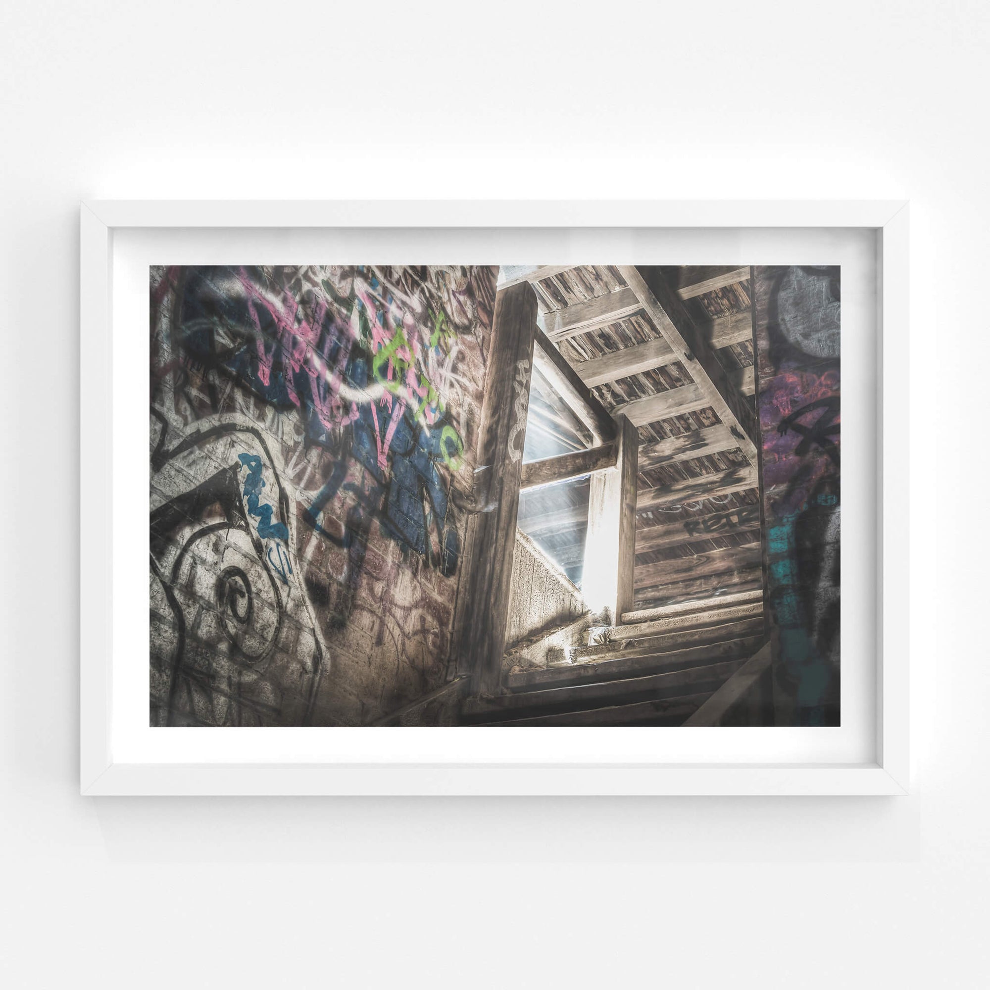 Lit Stairs | Box Hill Brickworks Fine Art Print - Lost Collective Shop