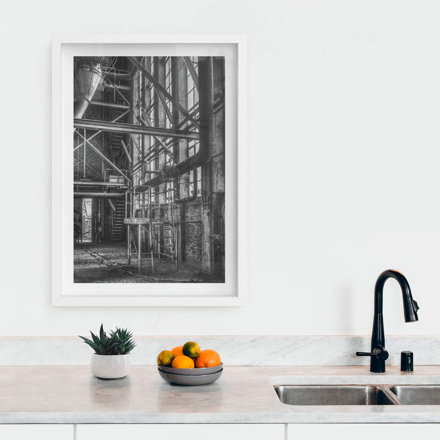 white frame