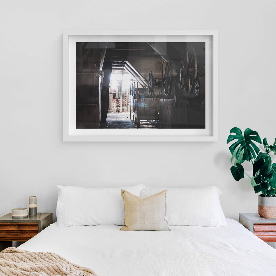 white frame