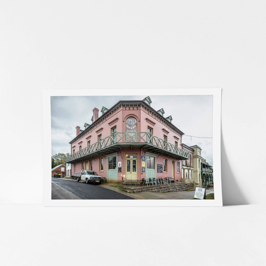 Front Corner at Braidwood Hotel, the street facing corner of Braidwood Hotel.