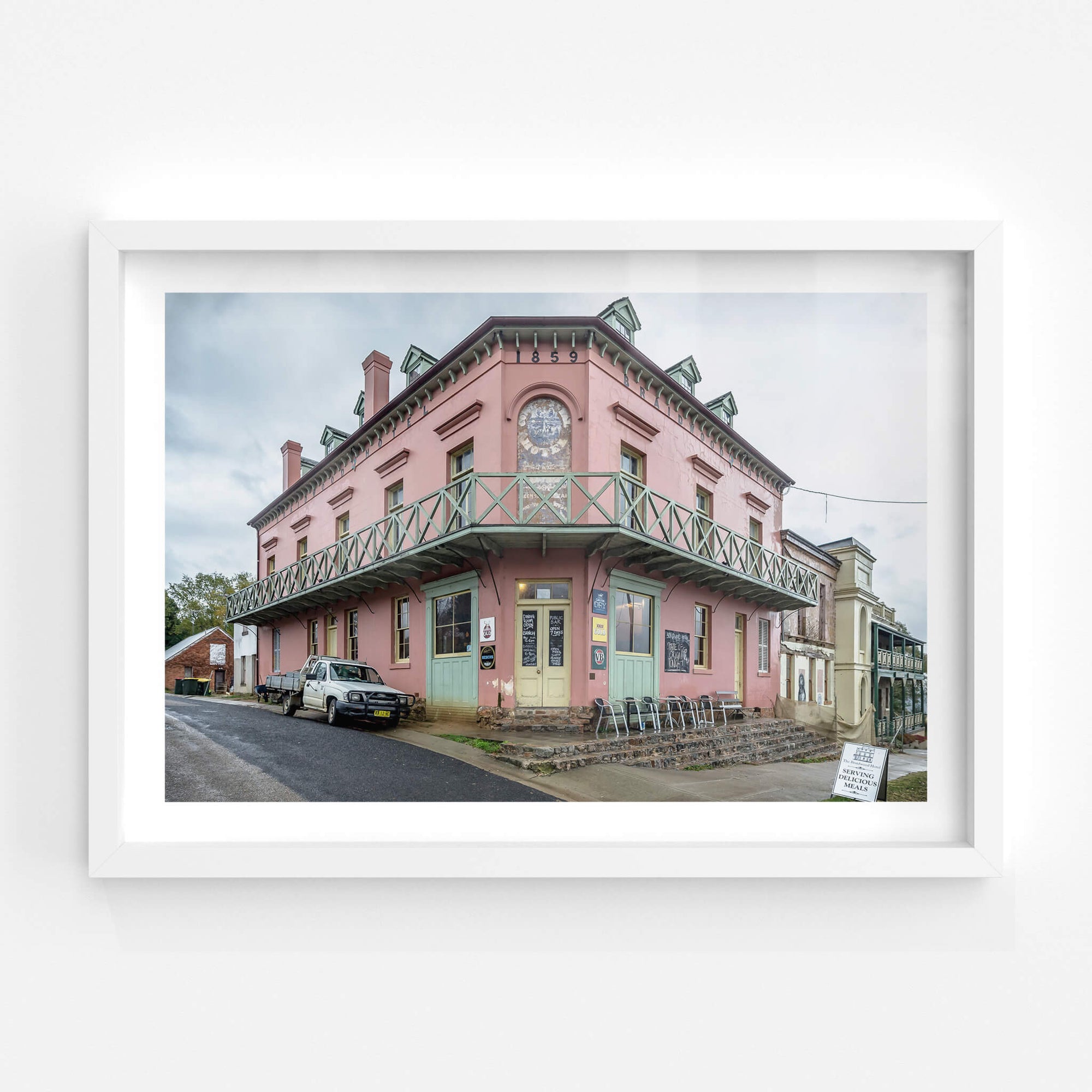 Front Corner | Braidwood Hotel Fine Art Print - Lost Collective Shop