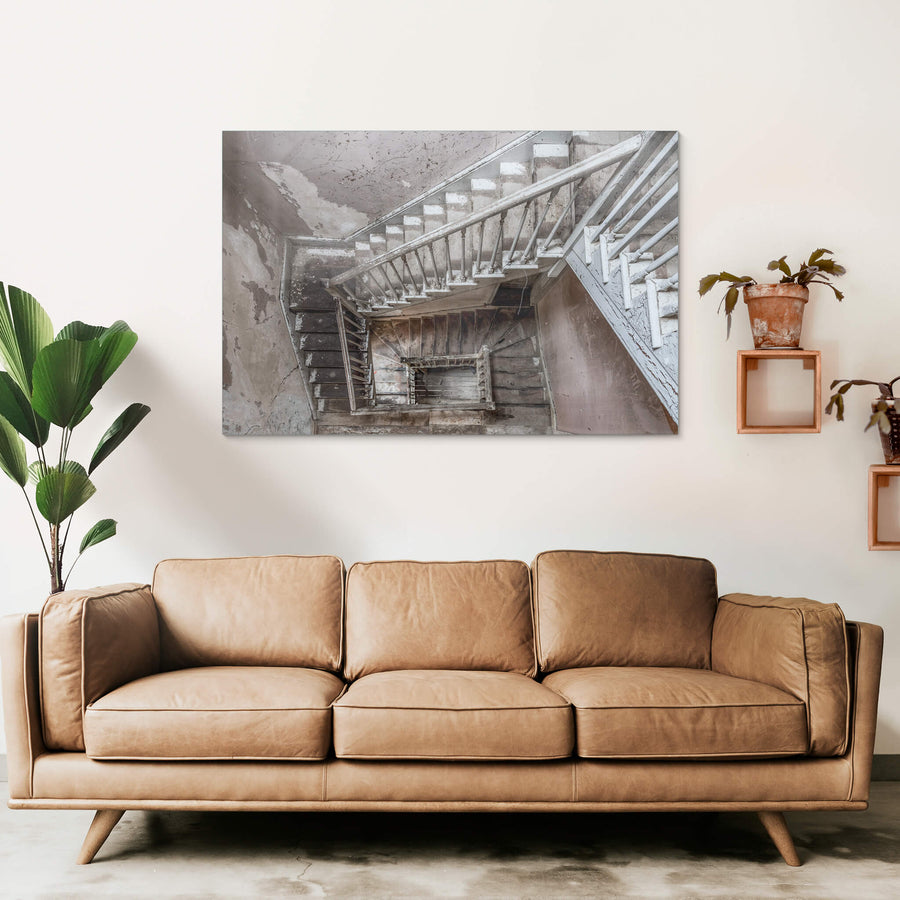 Stairwell at Braidwood Hotel, the weathered spiral stairwell of Braidwood Hotel.