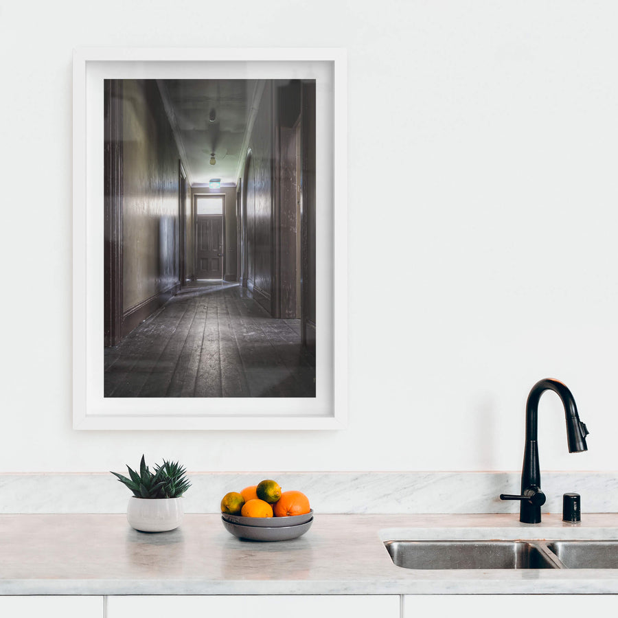 white frame
