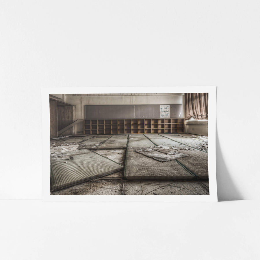 Tatami Mats at Family School Fureai, a room with tatami mats on which residents would sleep while boarding at the school.