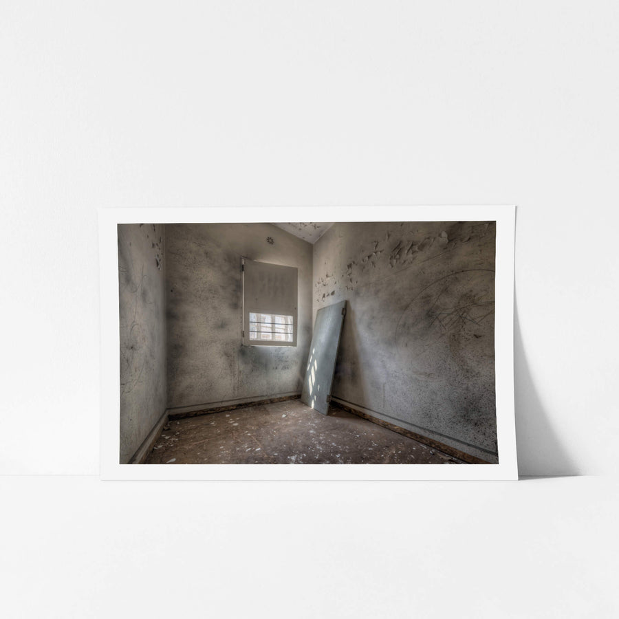 Inside Cell at Female Ward 9 & 10, a small room, bare and closed in.