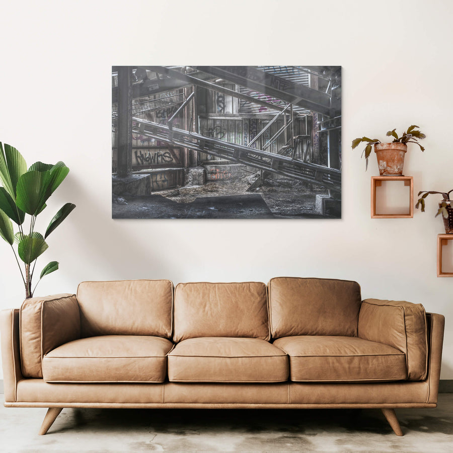Conveyor Eight at Hornsby Quarry, a cross-sectional view of a conveyor.