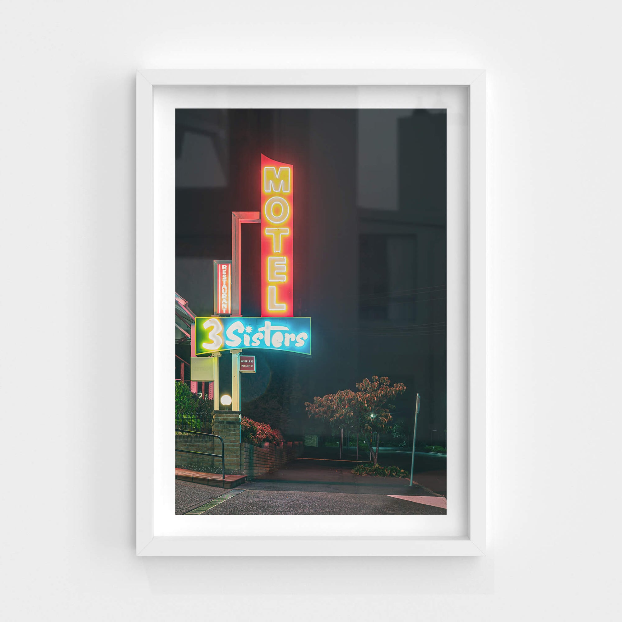 3 Sisters Motel Sign | Hotel Motel 101 Fine Art Print - Lost Collective Shop