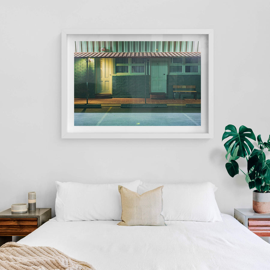 white frame