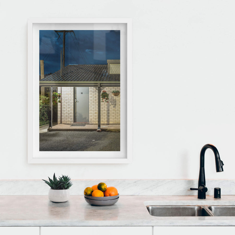white frame