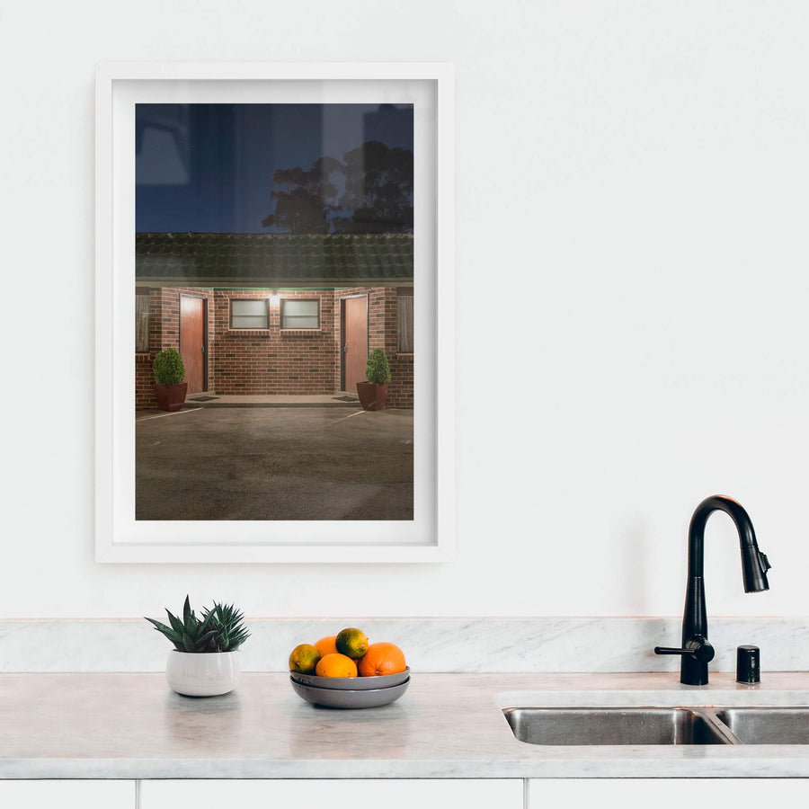 white frame