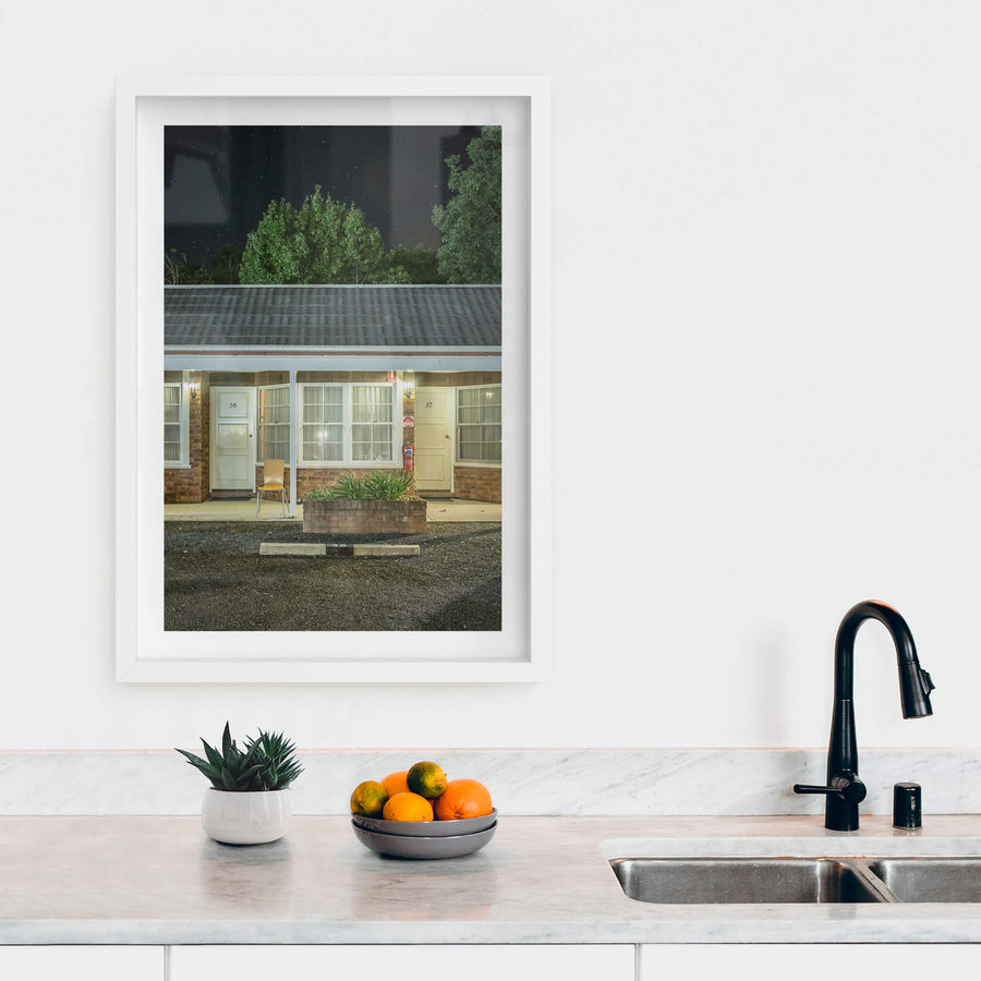 white frame