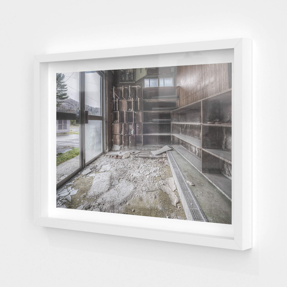 white frame