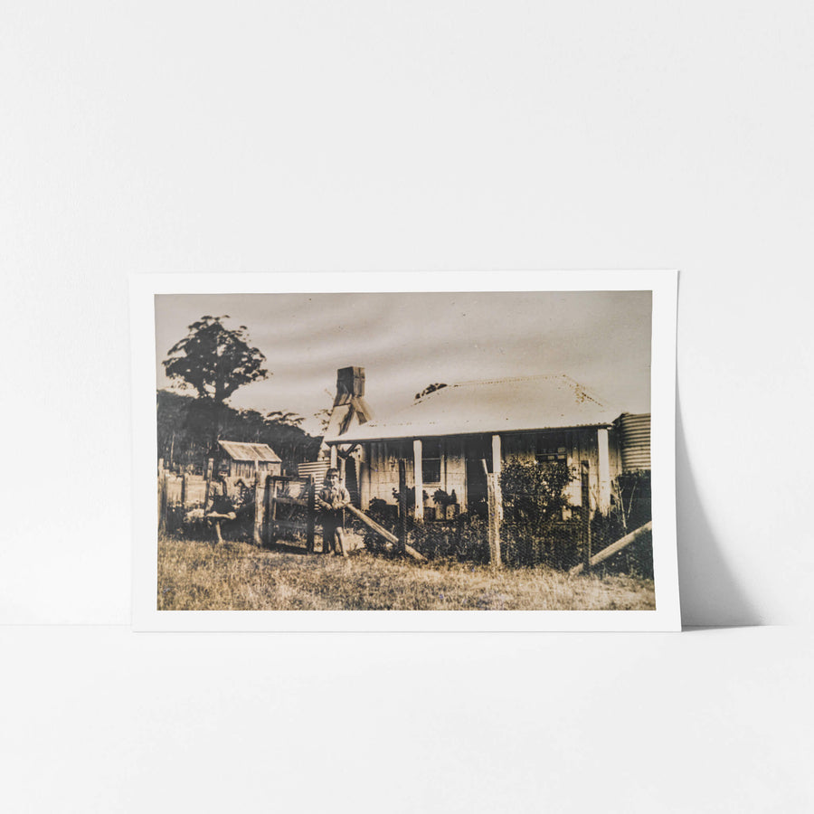 History at Leichhardt House, a sepia-toned archival photograph sits within the frame.