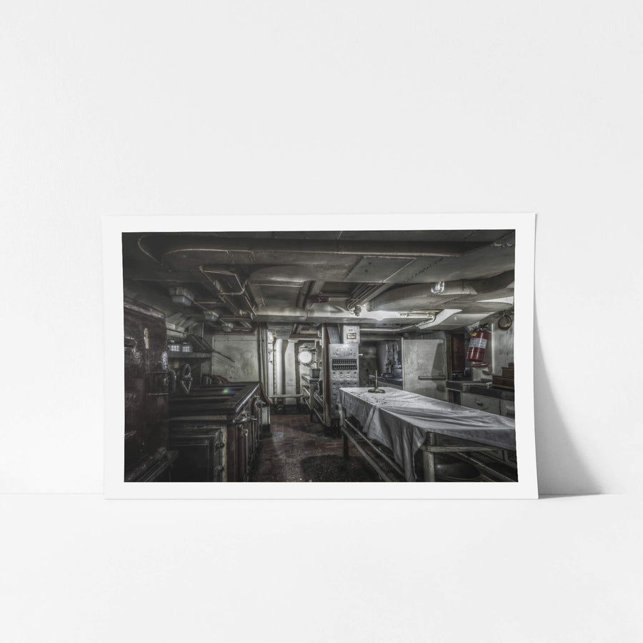 Galley at MV Cape Don, the ship's kitchen (which also served as a bakery).