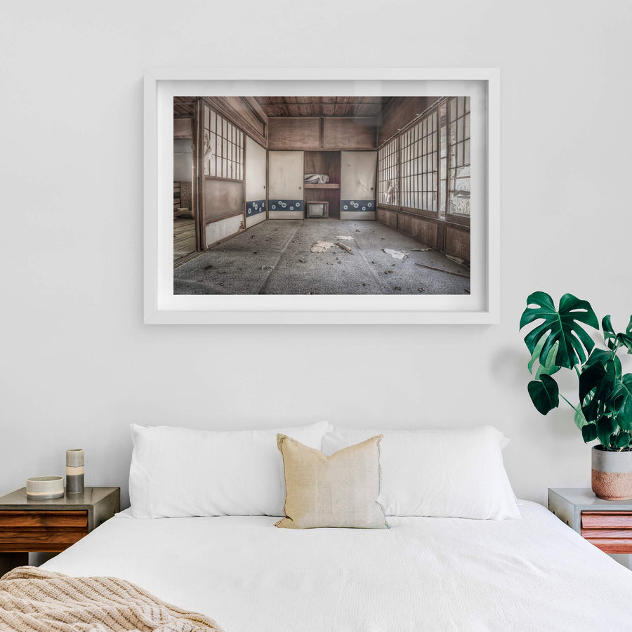 Bedroom at Nichitsu Mining Village, a traditional Japanese washitsu.
