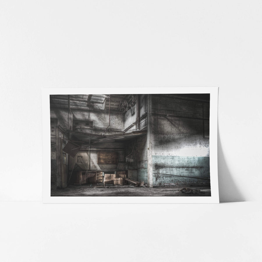 Dispatch Office at O-I Glass, whitewashed brick walls rise two storeys in a cavernous industrial interior.