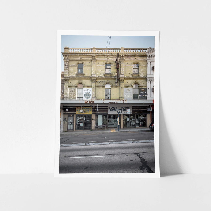 Fast Food Equipment at Parramatta Road, a two-storey Victorian commercial terrace at 538-540 Parramatta Road.