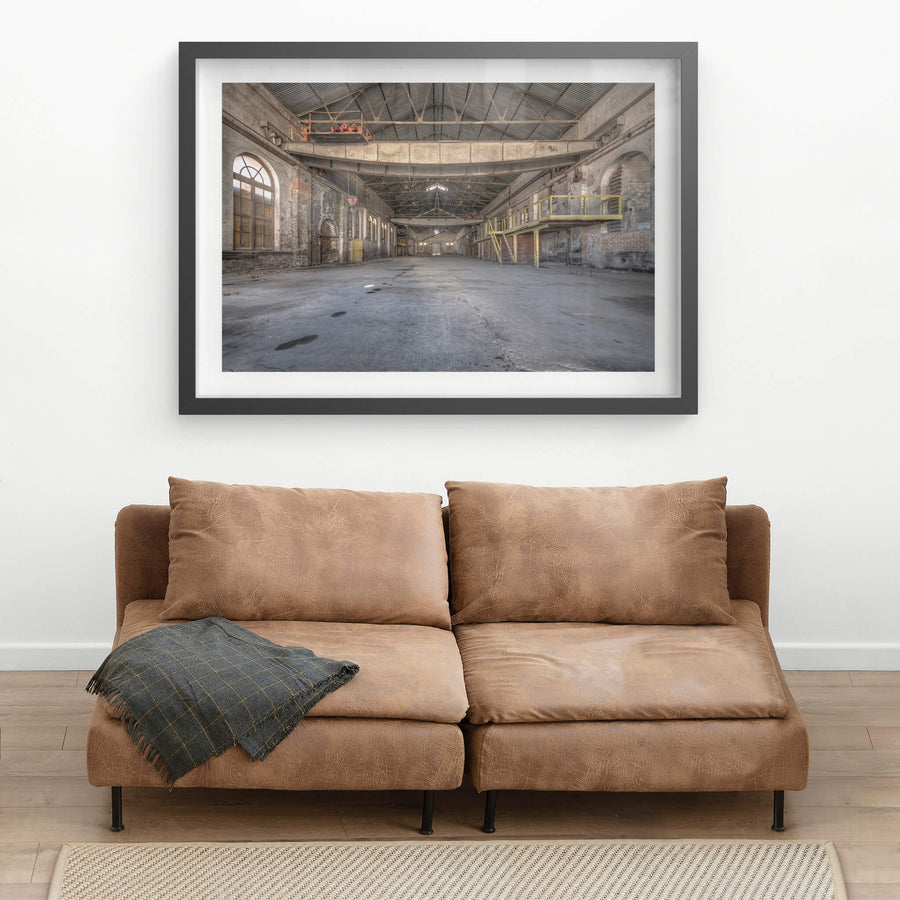 Power House Full Length at Portland Cement Works, an overhead crane runs the full length of the power house,.