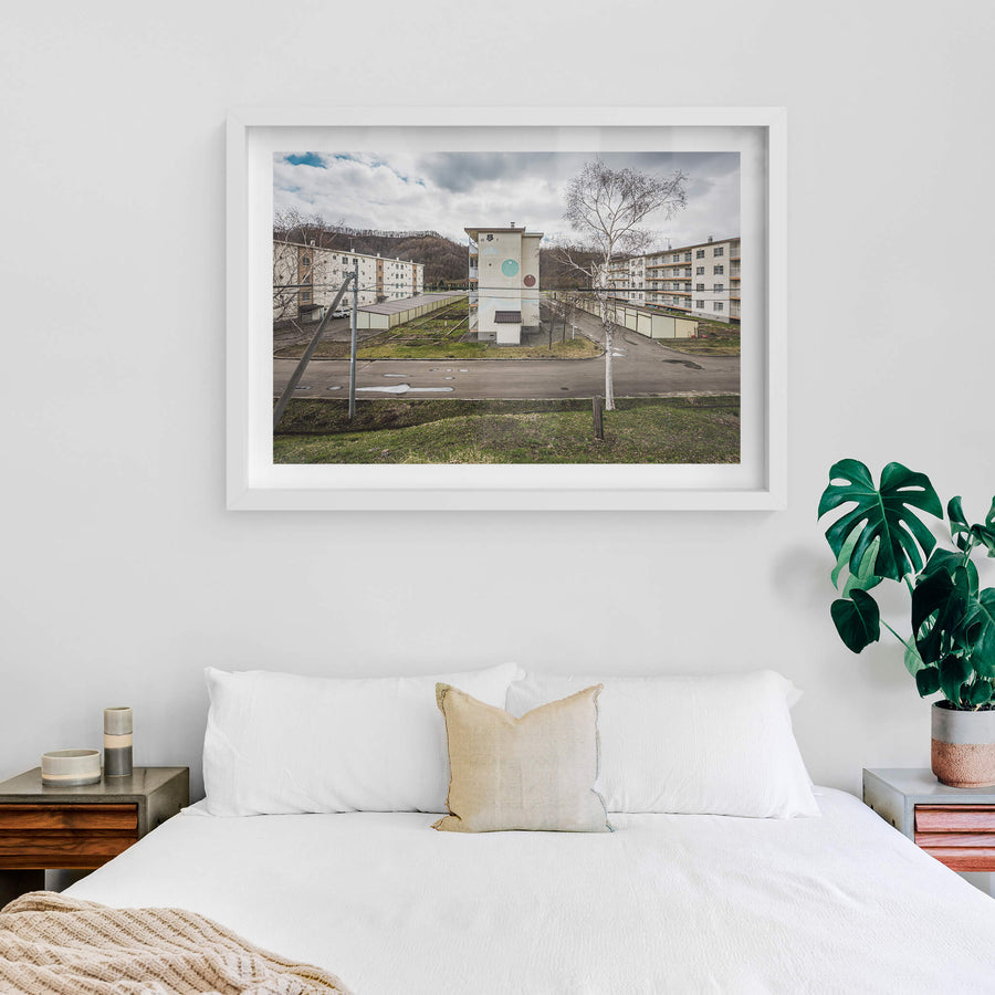 white frame